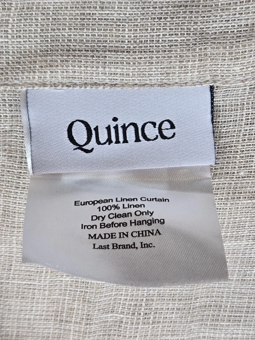 NWT QUINCE Set Of 2 48x108 European Linen Sheer Curtains Flax 9963